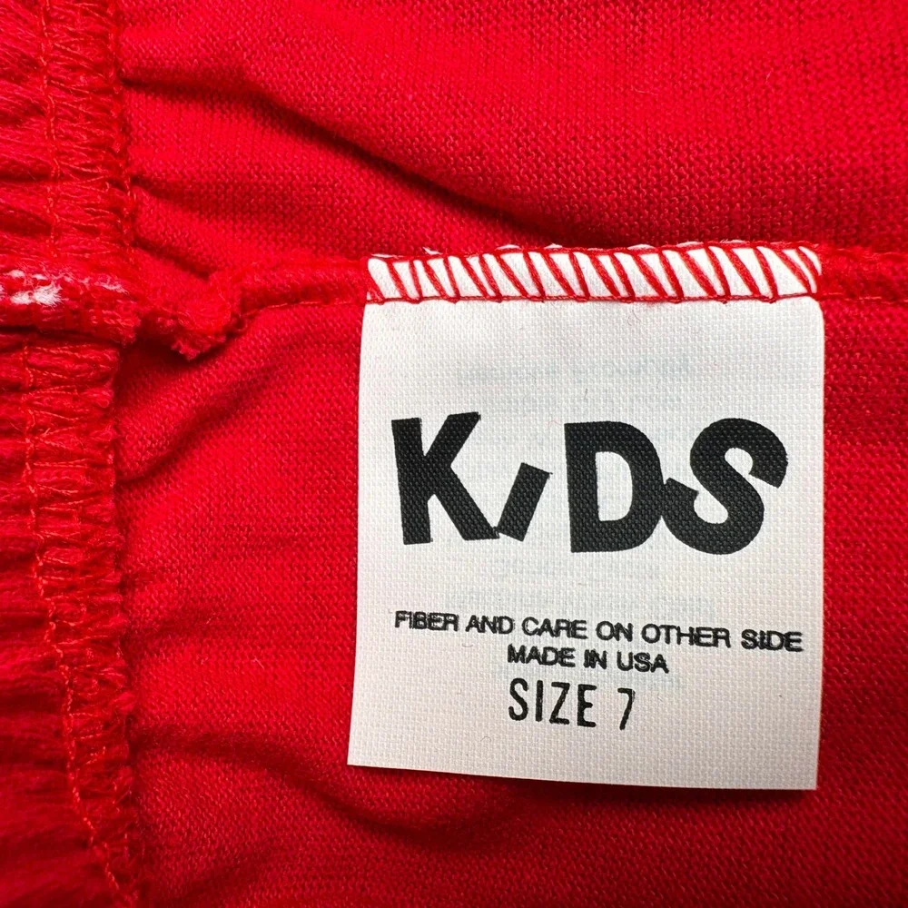 Vintage Chicago Bulls Kids T-Shirt and Shorts Set Size 7 Made in USA Red White